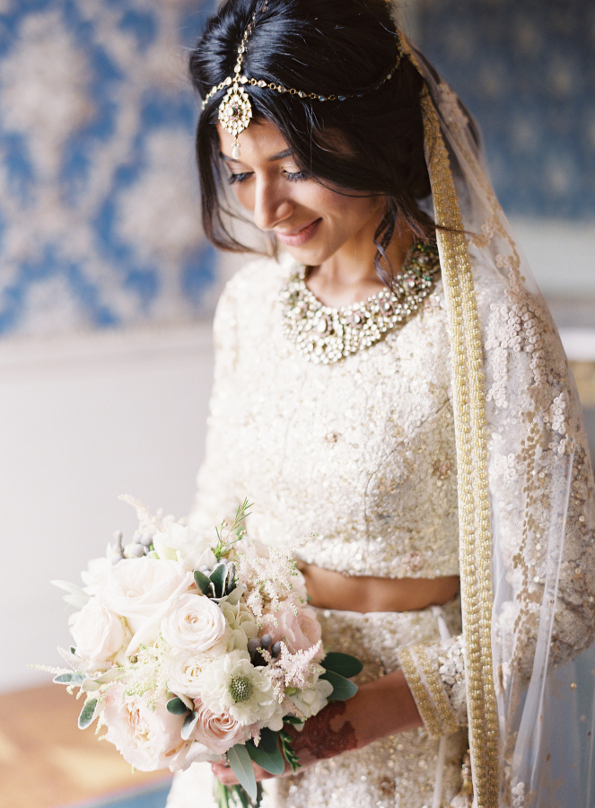The bride was rocking a traditional Indian separate for both ceremonies, and it looked natural