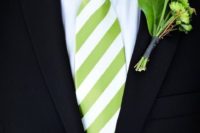 02 lime green accents for groom’s look can be a boutonniere or a tie