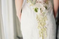 03 forest fairy-inspired wedding dress with flowers and greenery