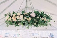 04 elegant fresh floral chandelier with greenery