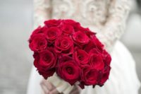 05 one-flower bouquet of red roses because nothing is better than classics