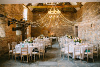 06 A fairy light canopy is all that a barn needed to look gorgeous