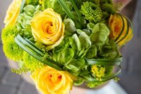 08 green and yellow wedding bouquet