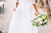 10 beautiful lace back wedding dress with sleeves