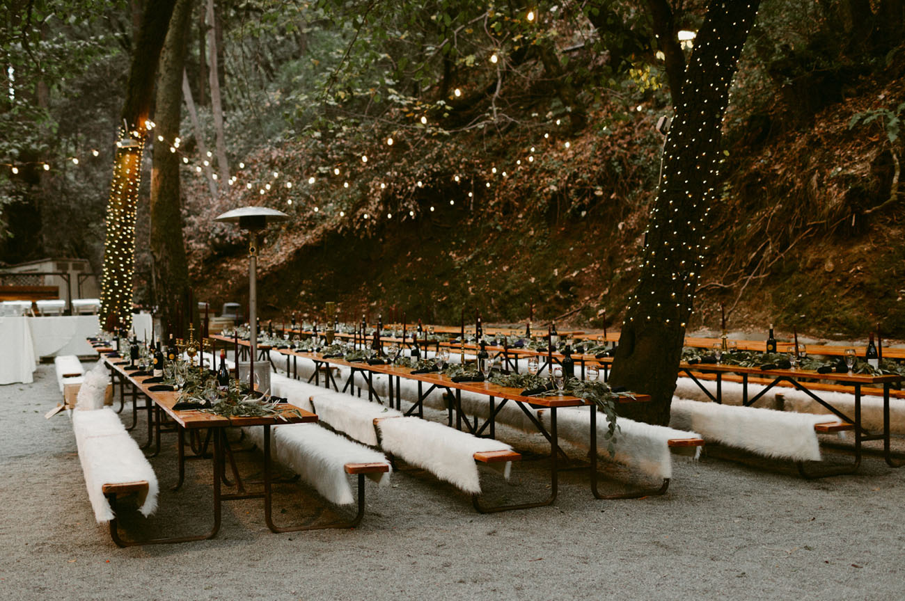 The reception was an ethereal woodland one