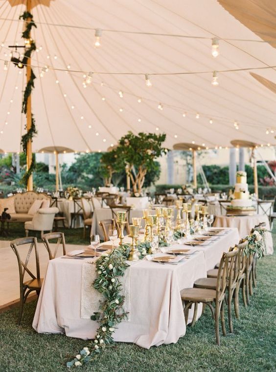 hire a tent for your backyard wedding if you hesitate about the weather