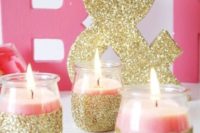 17 glitter ampersand and candle holders