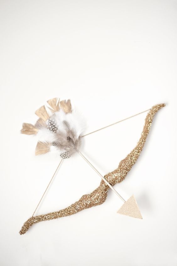 glitter cupid's bow decoration