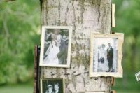 22 backyard wedding decor with family photos