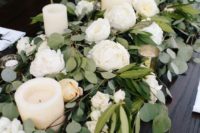 23 elegant lush wedding garland with white blooms
