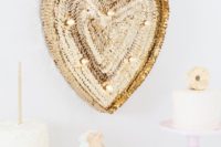 27 gold sequin marquee heart for wedding decor