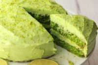 29 vegan key lime cake with greenery lime frosting