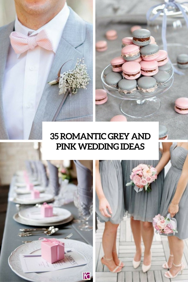 romantic grey and pink wedding ideas cover