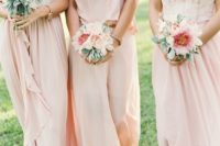 39 flowy blush maxi skirts and strapless tops