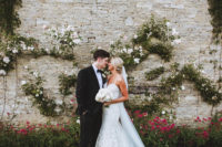 01 This rustic and glam wedding took place at Caswell House, a stunning stone barn with adorable gardens all around