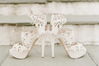 03 I love these whimsy lace heels that the bride chose