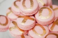03 pink macarons with gilded XO letters