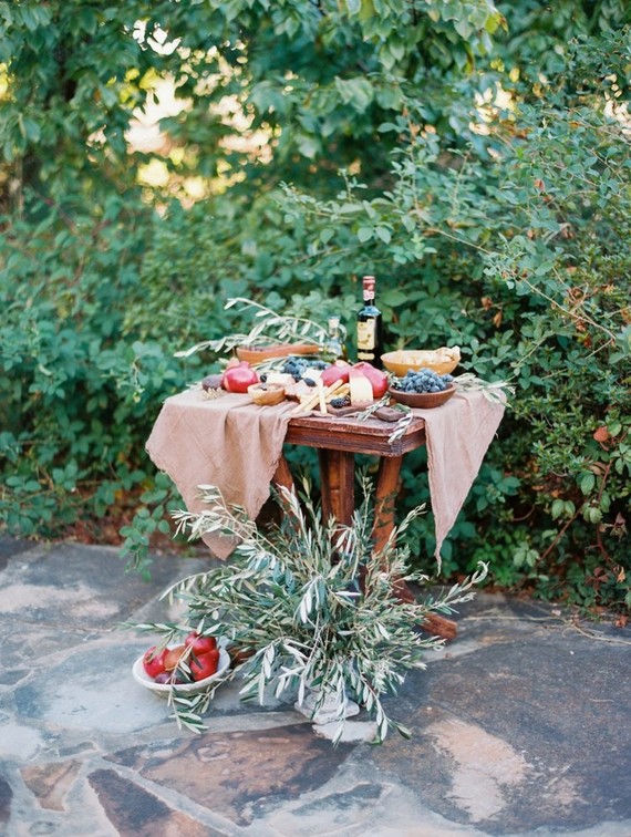 All the decor was Mediterranean-inspired, so you can see olive branches and lots of fruit
