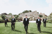 05 The groom and groomsmen went conservative with classical black tuxedos and bow ties