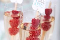 05 berry skewers for champagne are a great idea for a girls’ party