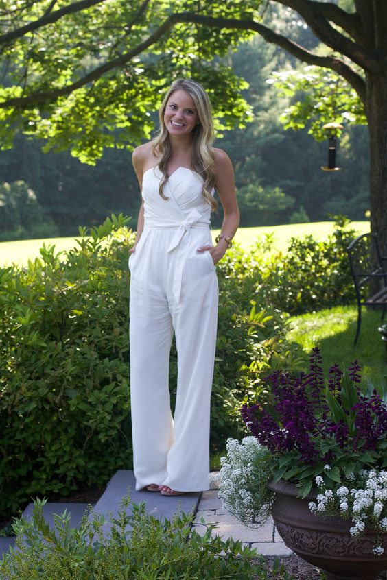 modern draped jumpsuit with pockets