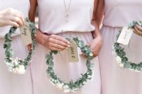 09 eucalyptus crowns for bridesmaids will add a romantic touch