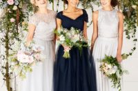 10 different lace tops and maxi skirts of the same shade for bridesmaids