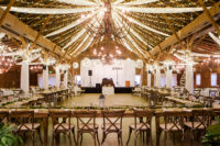 11 Lots of lights and illumination made the barn cozy and inviting
