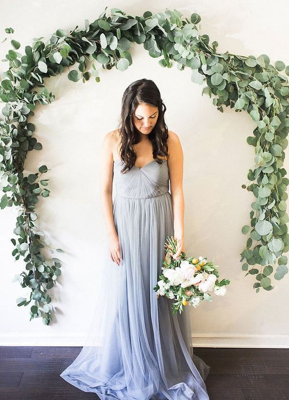 eucalyptus garland as a wedding backdrop or just decoration