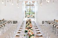 23 ultra-modern wedding venue in neutral colors with lucite chairs