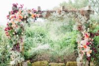 gorgeous floral wedding arch