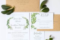 25 natural botanical rustic invitations