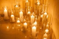 27 candles in transparent candle holders is right what you need for a cozy ambience