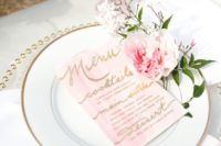 27 pink and blush table setting with peonies