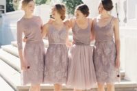 36 mix and match bridesmaids’ separates in a soft blushy shade