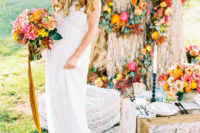01 This colorful and vibrant fall wedding shoot is totally different from those trendy moody and dark ones