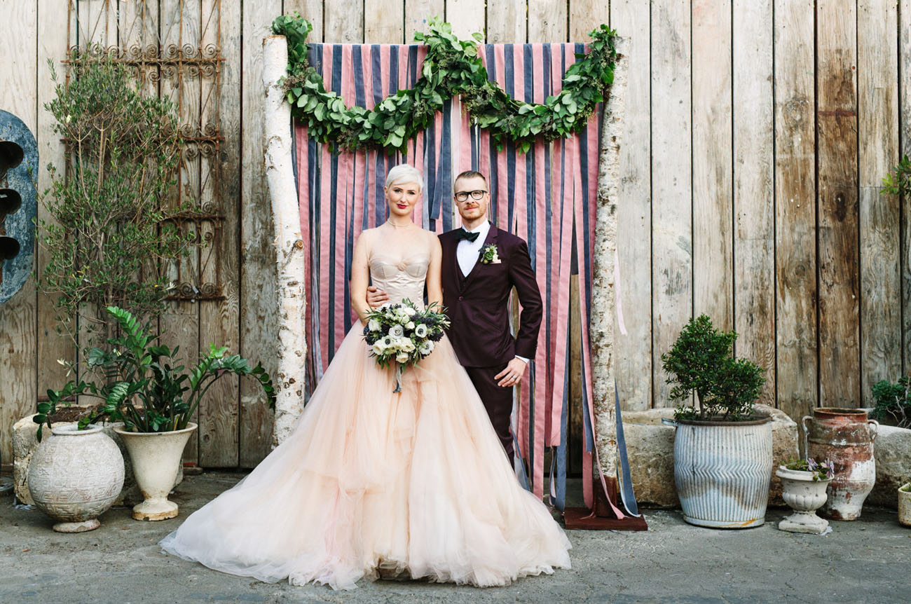 This quirky, whimsy and fun wedding was done in industrial meets edgy style