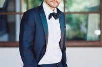 navy groom outfit