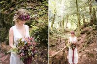 04 Such dark and moody shades can be easily used for a fall woodland wedding