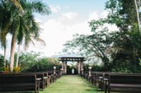 05 The ceremony and reception took place in a lush tropical garden