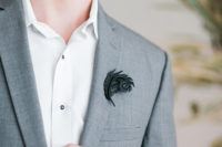 06 The groom was rocking a light grey suit with no tie and a whimsy boutonniere