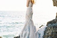 06 light blue sea foam inspired wedding dress