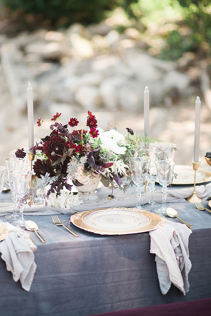 The table setting was refined, chic and eye-catchy, non-traditional for any beach wedding