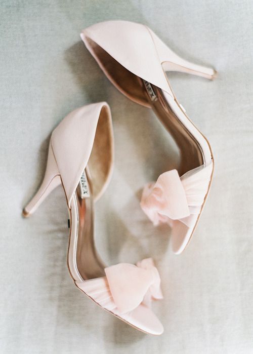 blush and girly with a low enough heel for comfort