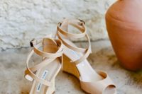 12 blush strappy wedges are comfortable to dance all night
