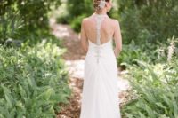 15 elegant wedding dress with a train and a jeweled racerback
