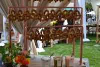 17 a pretzel bar is a unique and cool idea to try, many guests will love it