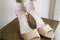 17 creamy ankle strap low wedding heels are comfy for the whole day