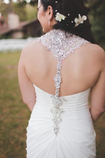 heavily beaded racerback strap always catches an eye