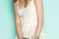 17 lace and embellishments spaghetti strap wedding dress